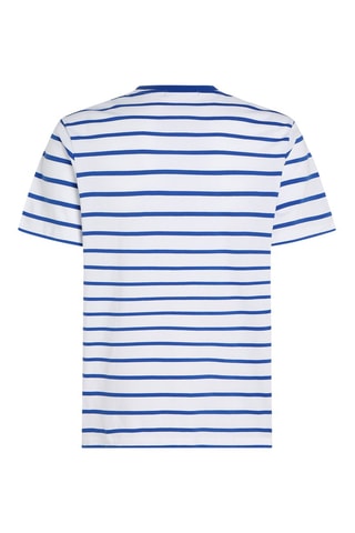 T-shirt en coton bio - Blanc et bleu