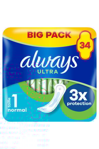 3 x 34 serviettes hygiéniques Always ultra Normal - Taille 1