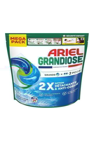 3 x Lessive Ariel fraîcheur alpine en capsules - 116 lavages