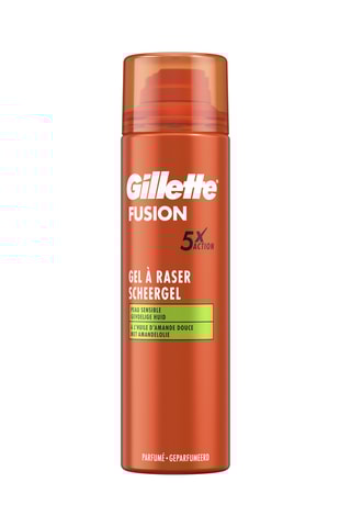 6 x Gel à raser ultra sensible fusion  Gillette - Peaux sensibles - 200 ml