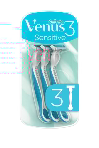 3 x 3 rasoirs jetables Sensitive - Bleu - Venus