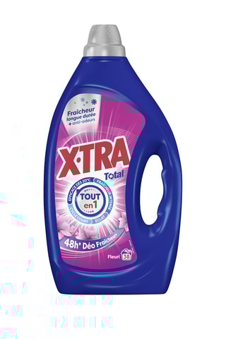4 x Lessive Déo Fraîcheur+ Fleuri Xtra Tota - 38 Lavages - 1,7 l