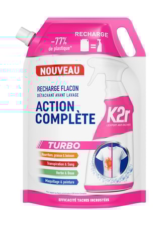 5 x Détachant Avant Lavage K2r Action Complète - 750 ml