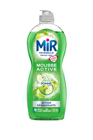 4 x Liquide Vaisselle Mousse Active Pomme - 675 ml