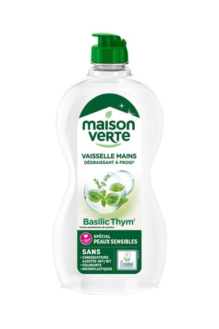 5 x Liquide vaisselle Thym et Basilic Maison Verte - 500 ml