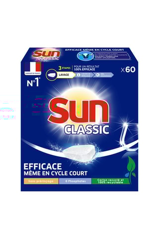 3 x Tablettes Lave-Vaisselle Classic - Sun - 60 lavages