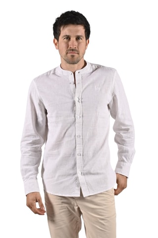 Camisa de lino Confort  - Blanco