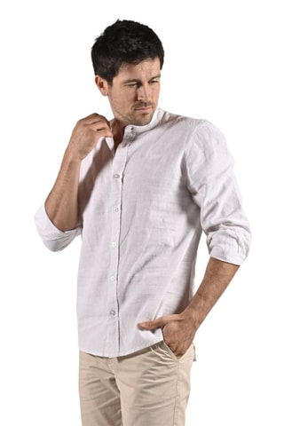 Camisa de lino Confort  - Blanco
