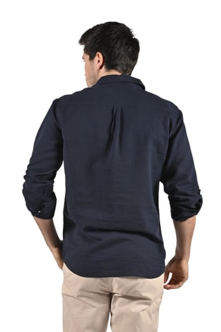 Camisa de lino Rony  - Azul