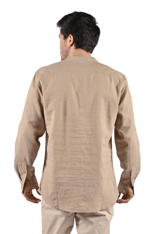 Camisa de lino Rony  - Beige