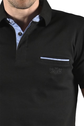 Polo regular fit Tikar - Negro