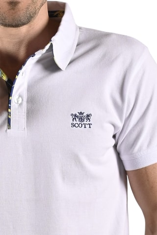 Polo regular fit River - Blanco