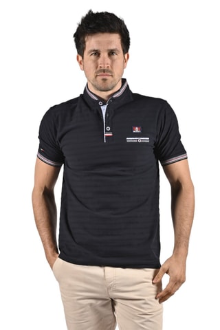 Polo Facto  - Rojo, negro y blanco