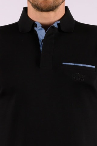 Polo  - Azul y negro