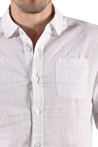 Camisa de lino Rony  - Blanco
