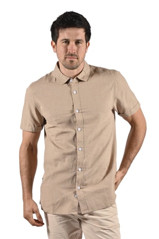 Camisa de lino Colin  - Beige