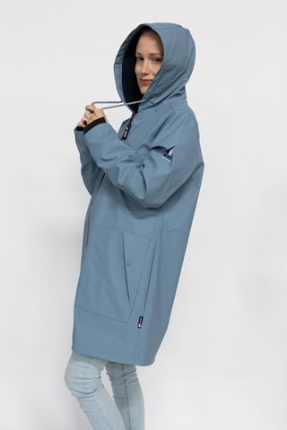 Parka impermeable con capucha Raina  - Negro y azul