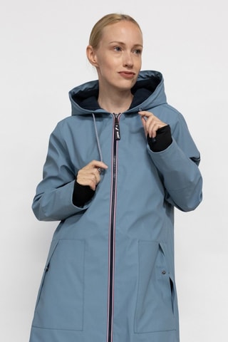 Parka impermeable con capucha Raina  - Negro y azul