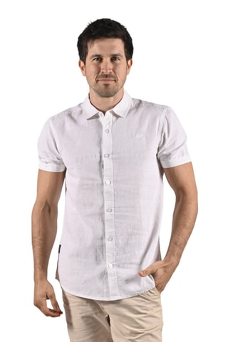 Camisa de lino Colin  - Blanco