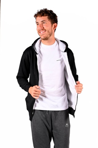 Cárdigan con capucha Sherpor  - Negro