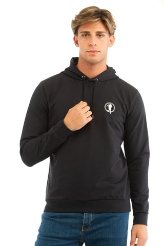 Sudadera con capucha - Blanco y azul