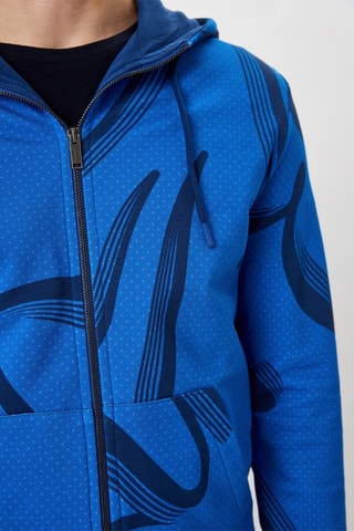 Sudadera con capucha - Negro y azul