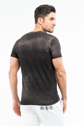 Camiseta - Blanco, azul y gris