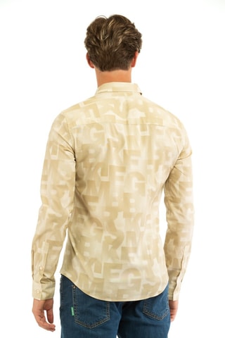 Camisa - Beige y verde