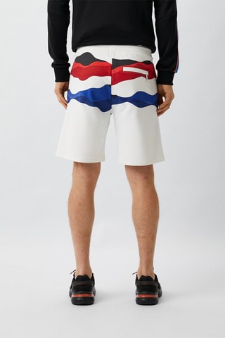 Bermudas - Blanco, negro y rojo