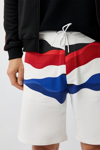 Bermudas - Blanco, negro y rojo