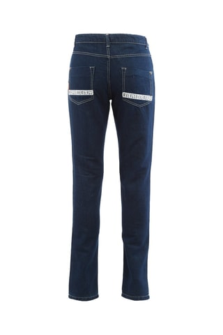 Vaquero de lino - Blanco, rojo y azul