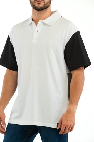 Polo - Blanco, negro y azul