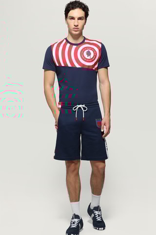 Bermudas - Blanco, rojo y azul