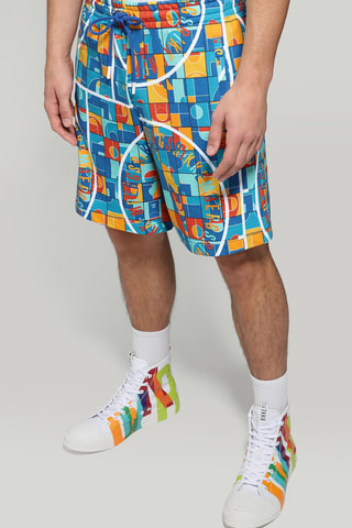 Bermudas - Rojo, azul y amarillo