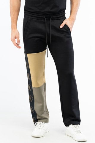 Pantalón polar - Negro, beige y gris