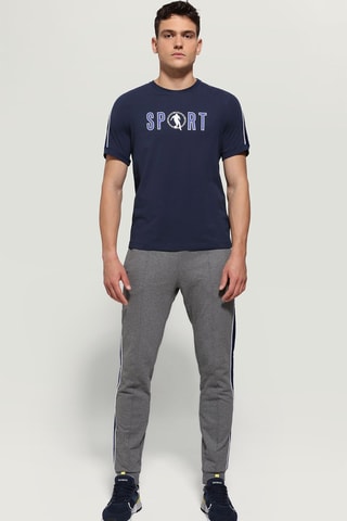 Pantalón de chándal - Blanco, azul y gris