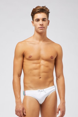 Bañador estilo slip - Blanco, rojo y verde