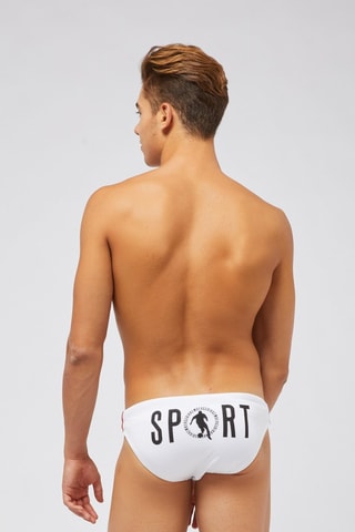 Bañador estilo slip - Blanco, rojo y verde