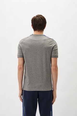 Camiseta - Blanco, azul y gris