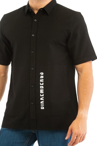 Camisa de lino - Blanco y negro