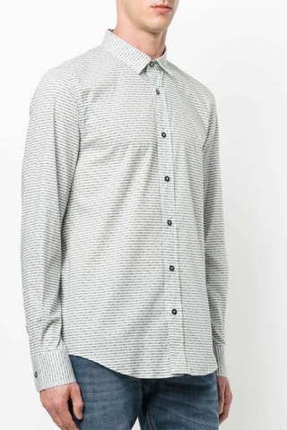Camisa slim fit - Blanco y negro