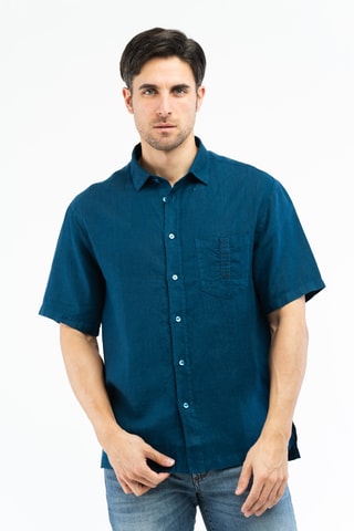 Camisa de lino - Turquesa