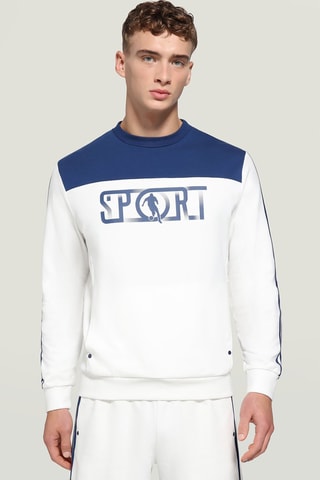 Sudadera - Blanco y azul