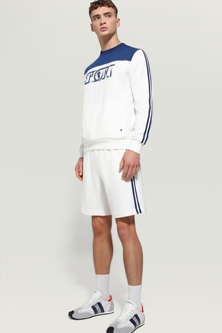 Sudadera - Blanco y azul