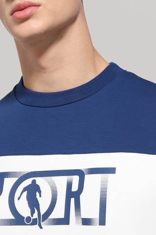 Sudadera - Blanco y azul