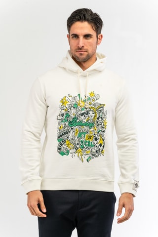 Sudadera con capucha - Blanco y negro