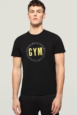 Camiseta slim fit - Blanco, negro y amarillo