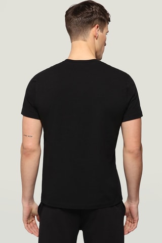 Camiseta slim fit - Blanco, negro y amarillo