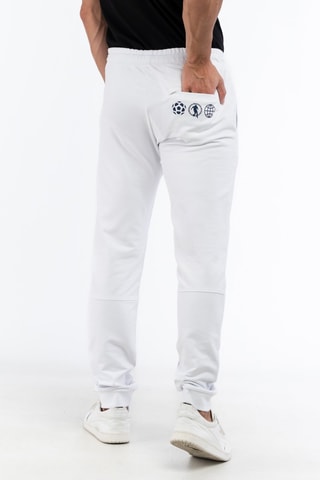 Pantalón de chándal polar - Blanco y azul