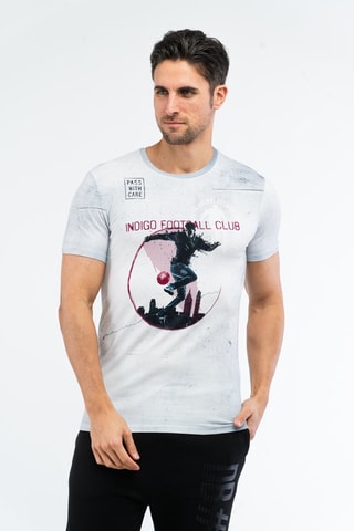 Camiseta - Negro, rojo y azul